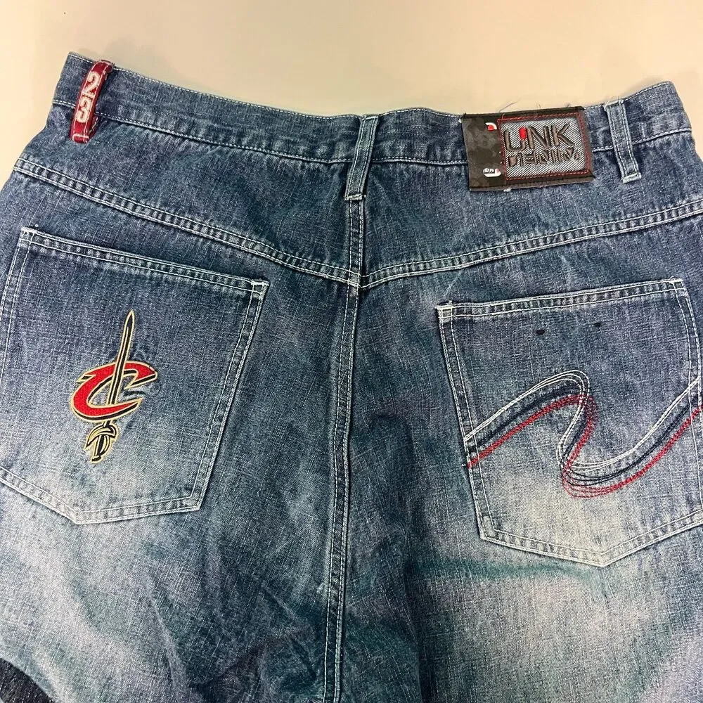 UNK Denim NBA Cleveland Cavaliers LeBron James Jeans Mens 36x32 Baggy Y2K